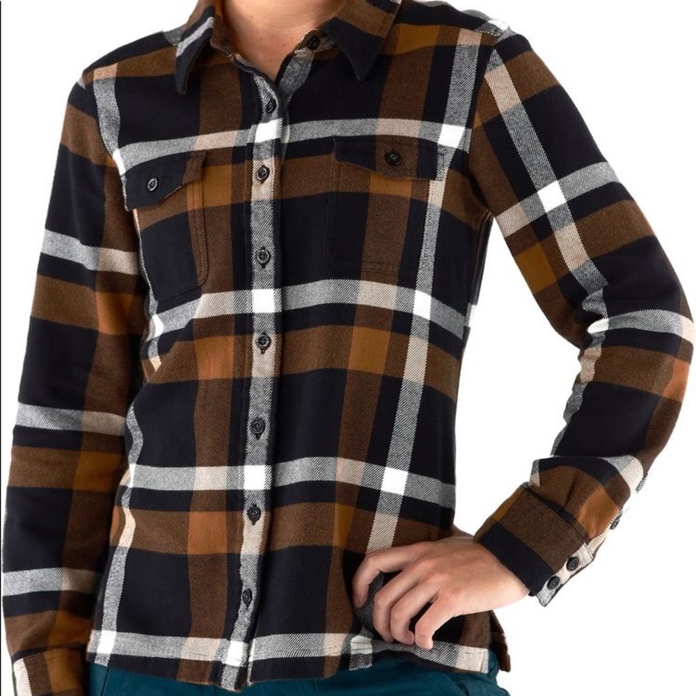 Patagonia Fjord Flannel Womens Brown/Black